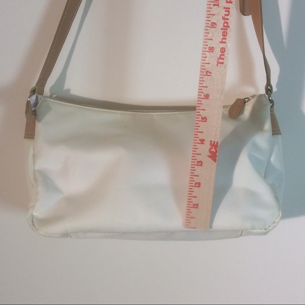Vintage Eitenne Aigner White Baugeutte Bag Adjustable Strap Pink Pockets Purse - Picture 6 of 7
